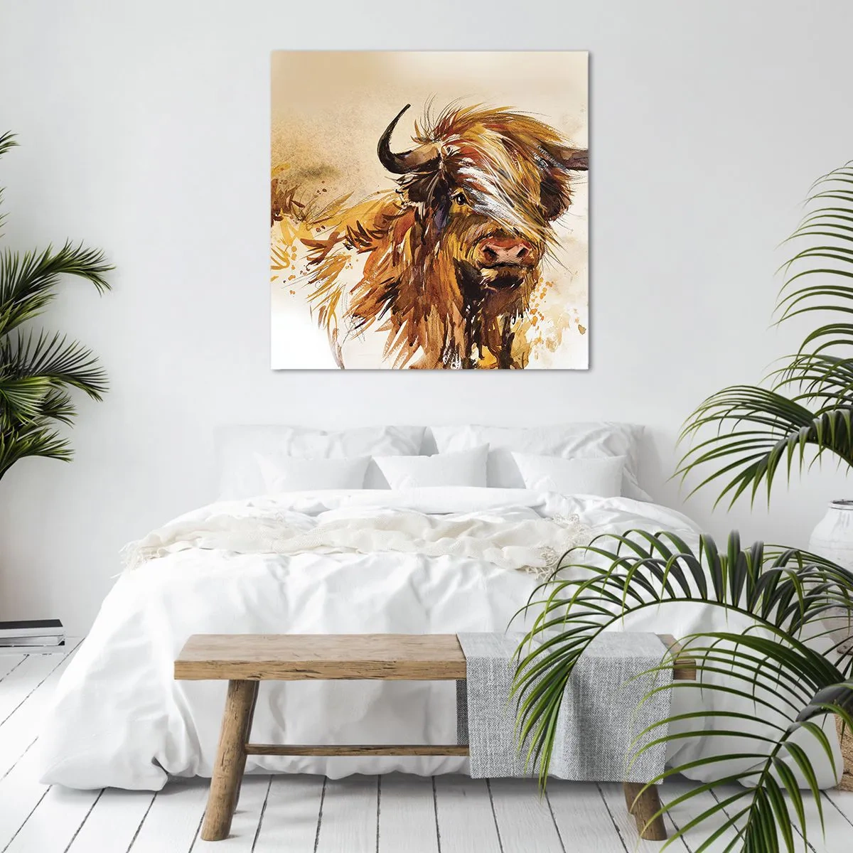 Bild auf Leinwand - Leinwandbild - Stolz des Jägers - 70x70 cm