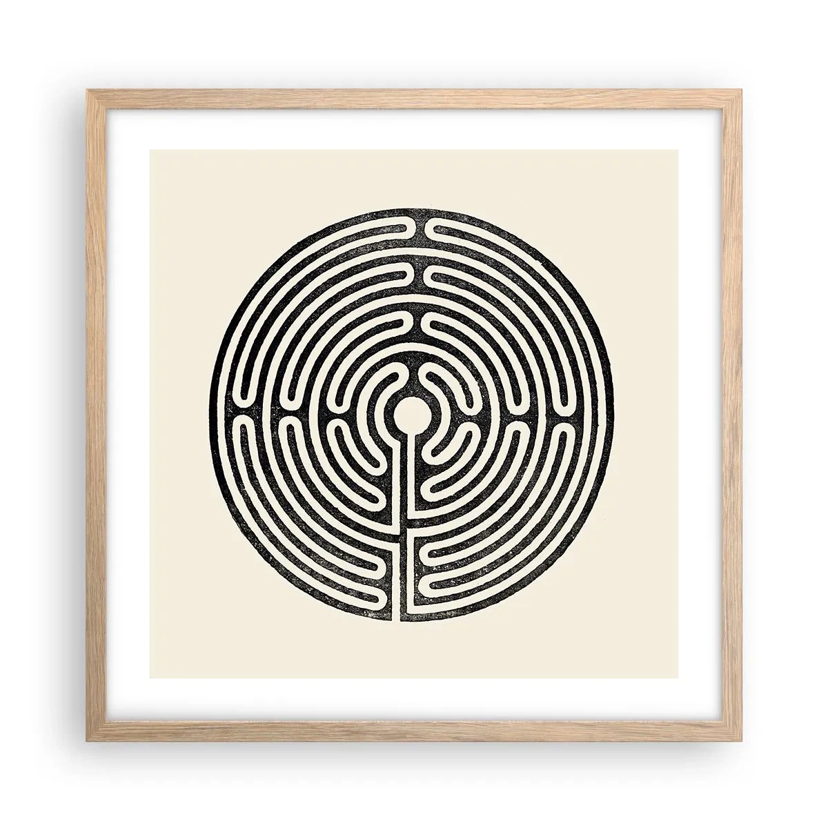 Poster in einem Rahmen aus heller Eiche - Geheimnisvolle Ordnung - 50x50 cm