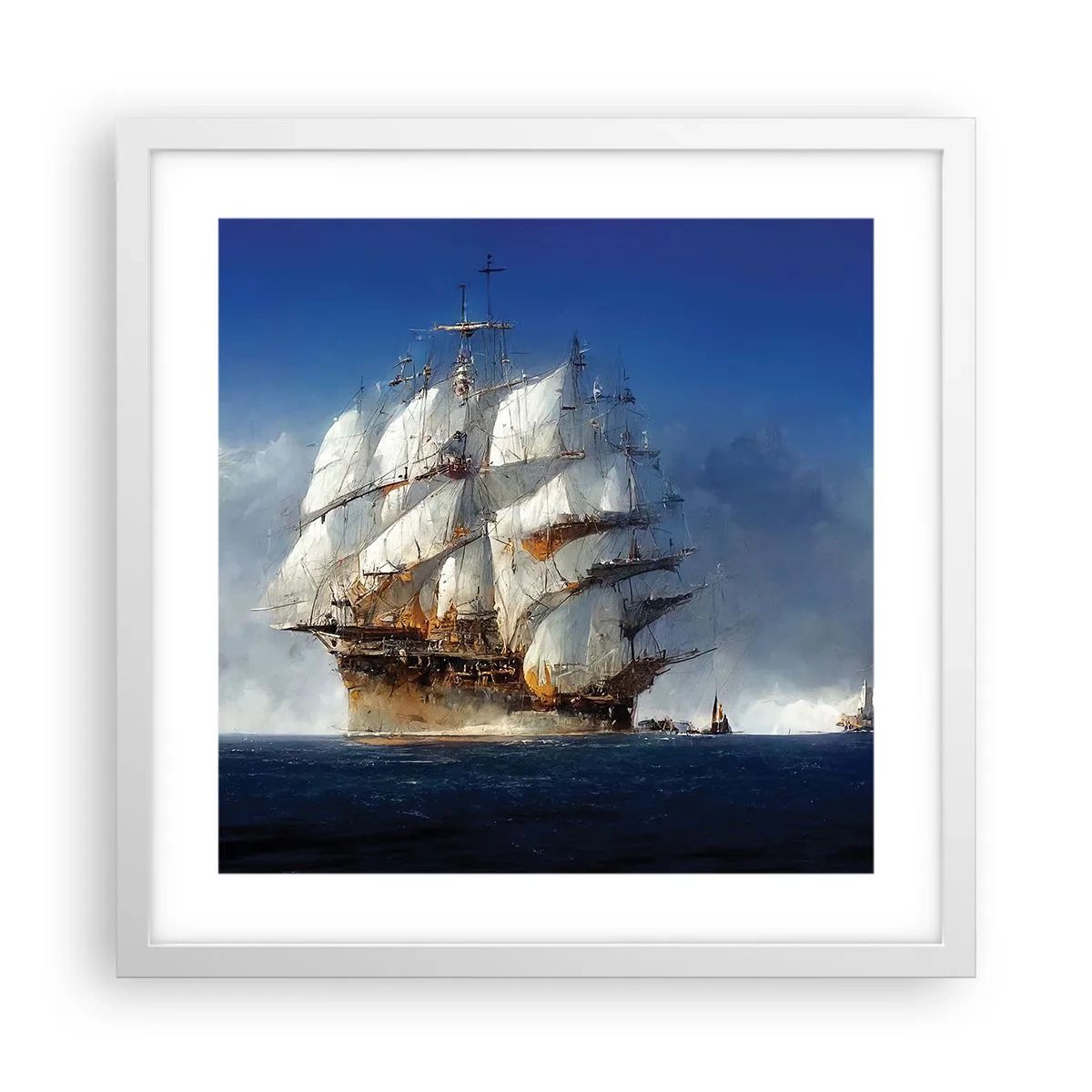 Poster in einem weißen Rahmen - Der große Ruhm! - 40x40 cm