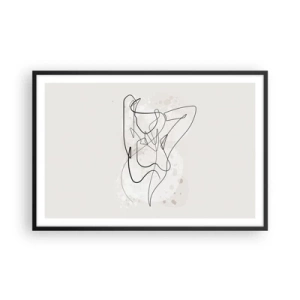 Poster in einem schwarzem Rahmen - Die Kunst der Verführung - 91x61 cm