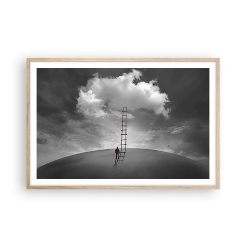 Poster in einem Rahmen aus heller Eiche - Alles ist möglich - 91x61 cm