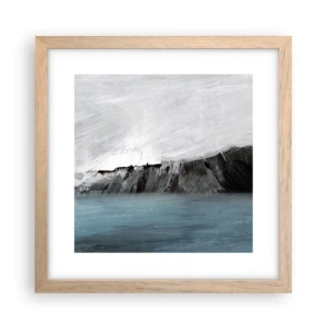 Poster in einem Rahmen aus heller Eiche - Wasser – Erde: Kampf der Naturelemente - 30x30 cm