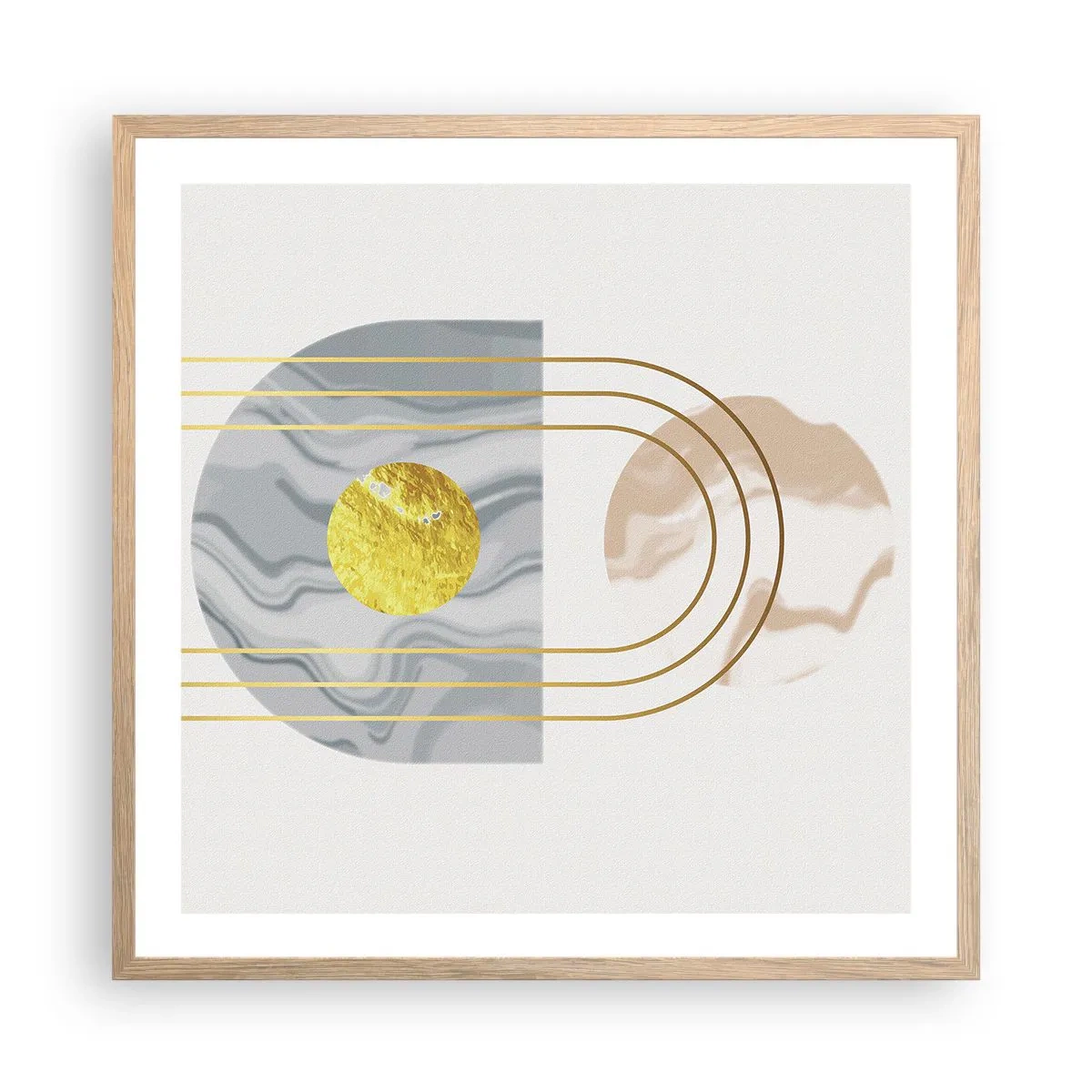 Poster in einem Rahmen aus heller Eiche - Helligkeit und Brillanz - 60x60 cm