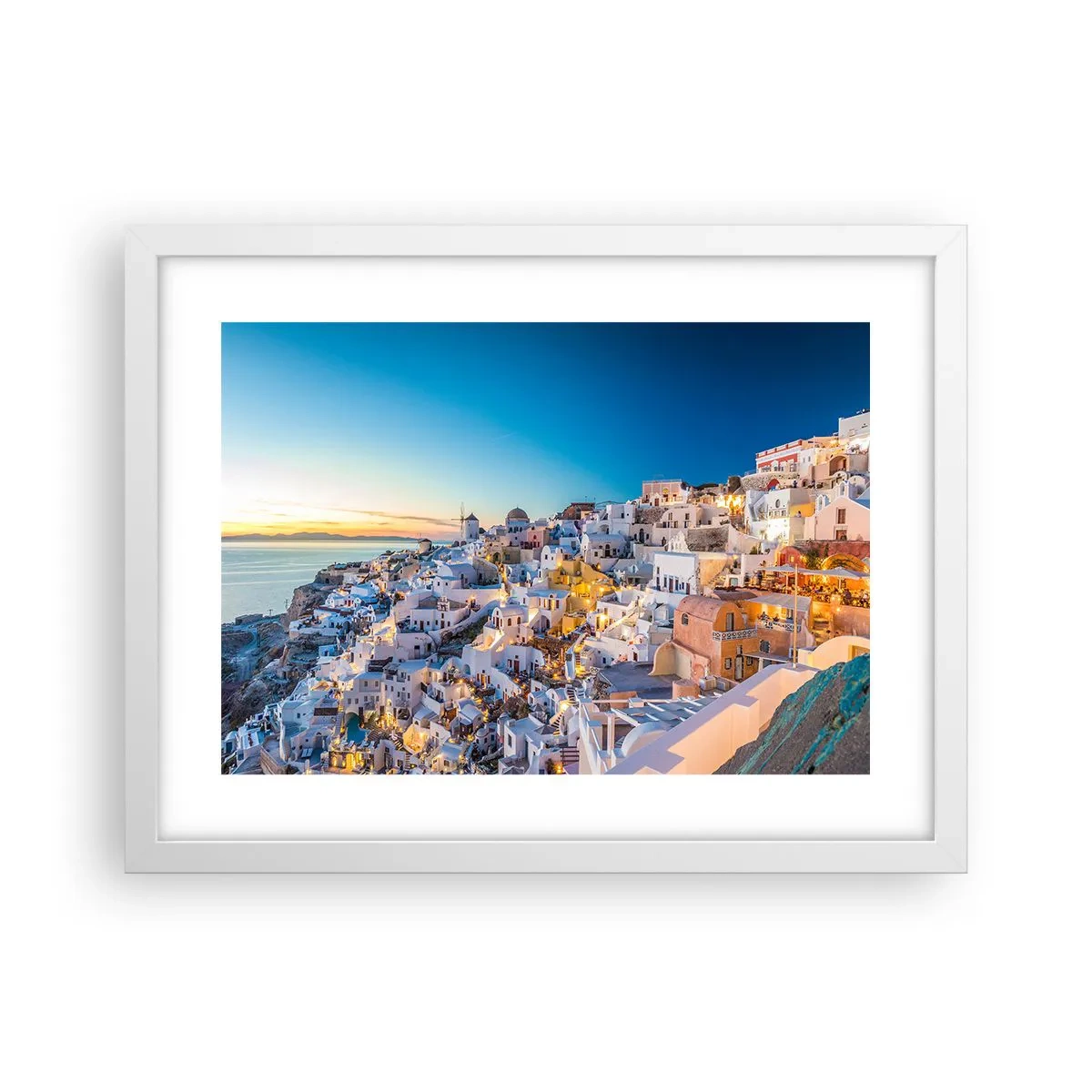 Poster in einem weißen Rahmen - Die Essenz des Griechischen - 40x30 cm