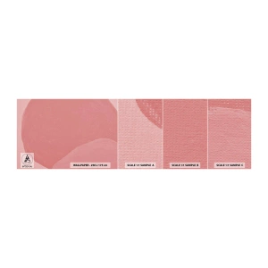 Fototapeten Muster Selbstklebend Deluxe Sticker - Organische Komposition in Rosa - Pastell, Formen, Minimalistisch - 100x30 cm