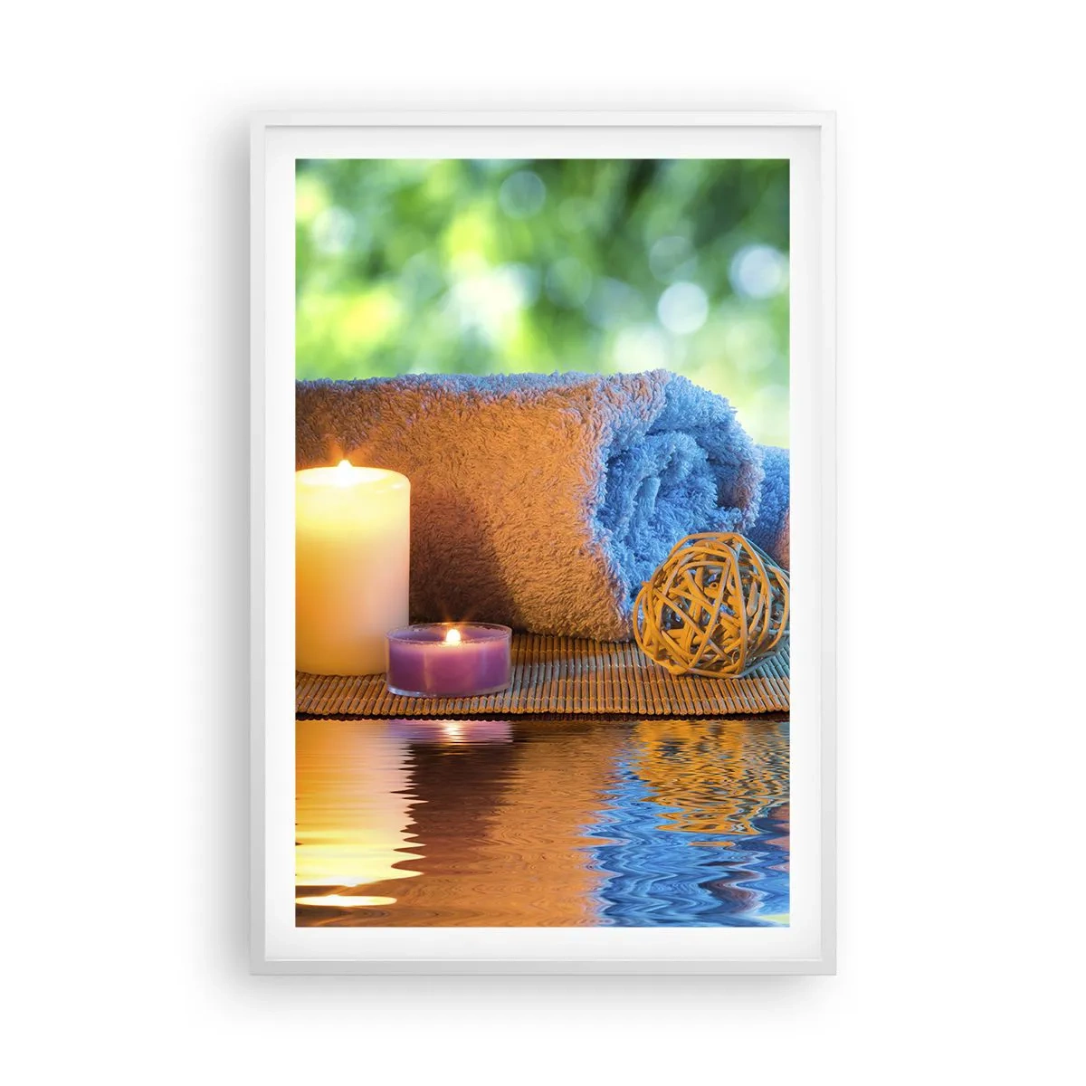 Poster in einem weißen Rahmen - Zeit für den Körper - 61x91 cm