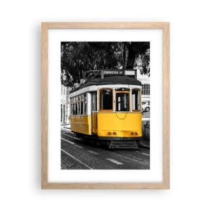 Poster in einem Rahmen aus heller Eiche - Und Fado im Hintergrund - 30x40 cm