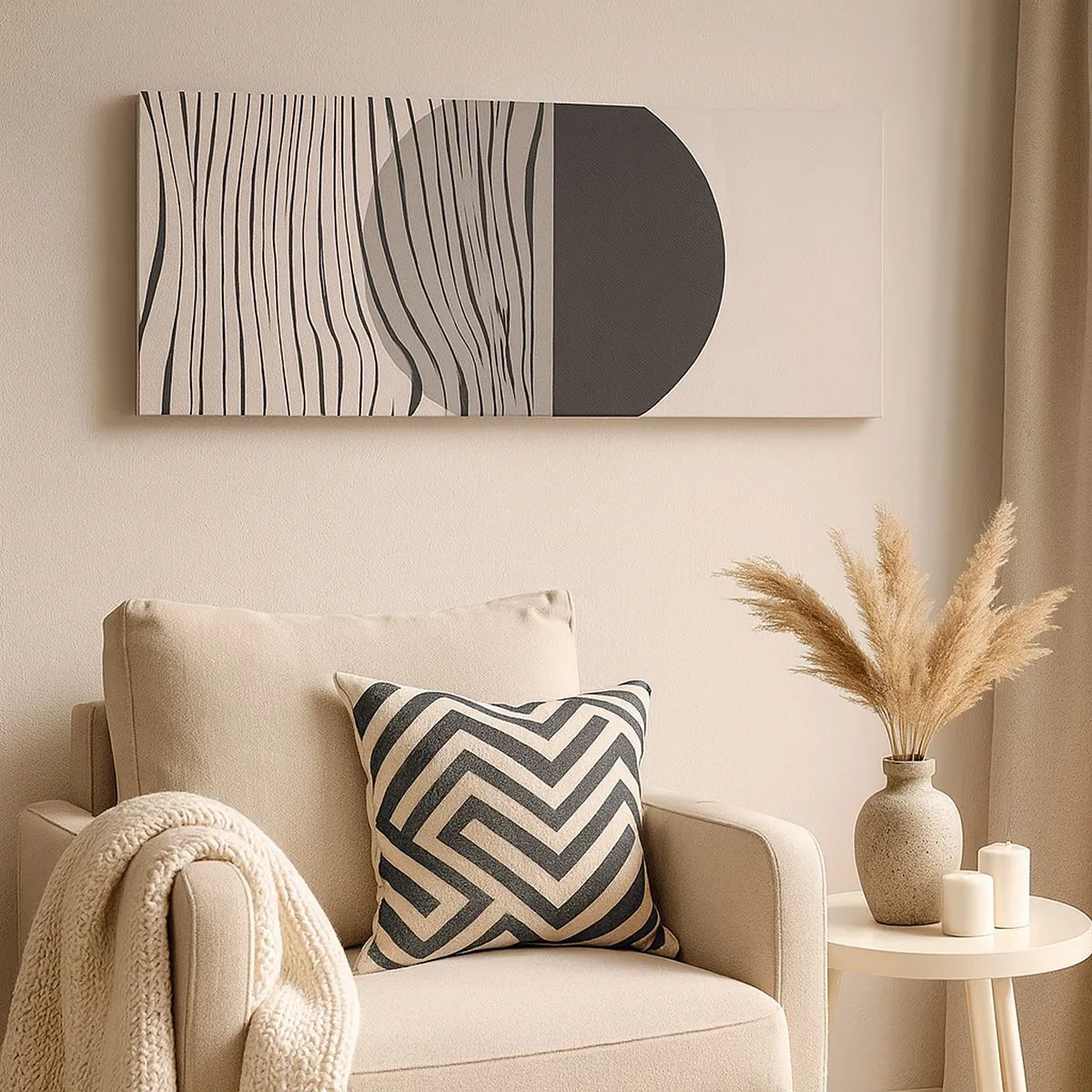 Bild auf Leinwand - Leinwandbild - Halbe Komposition - 100x40 cm