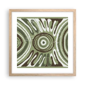 Poster in einem Rahmen aus heller Eiche - Explosion von Emotionen - 40x40 cm