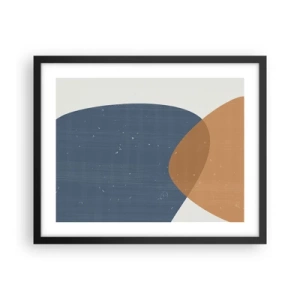 Poster in einem schwarzem Rahmen - Ovale und Einflüsse - 50x40 cm