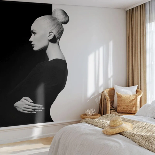 Fototapete Standard Eco - Einfach eine Frau - Mode, Frau, Elegant - 250x175 cm