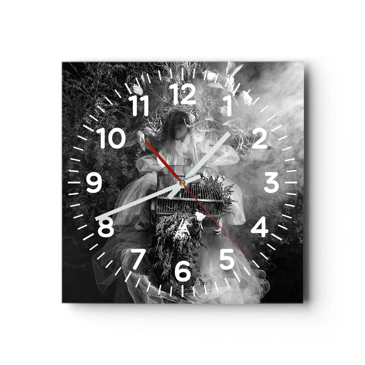 Wanduhr - Glasuhr - Mutter selbst - Natur - 30x30 cm