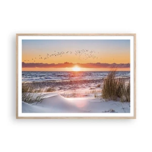 Poster in einem Rahmen aus heller Eiche - Horizontale Landschaft - 100x70 cm