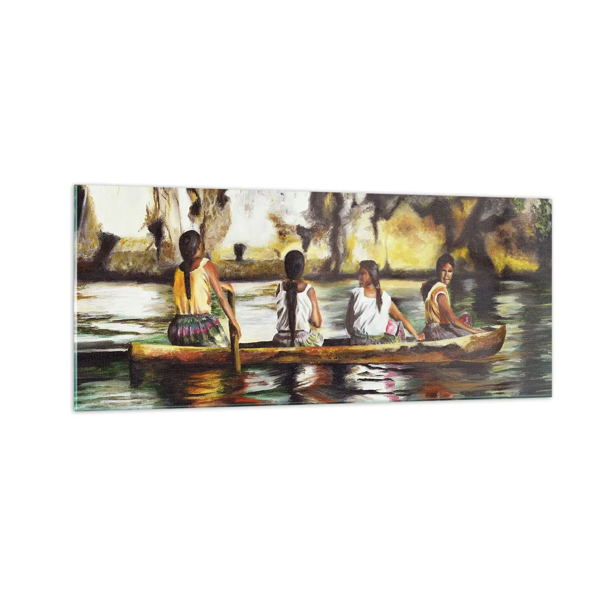 Glasbild - Bild auf glas - In einem polynesischen Paradies - 100x40 cm