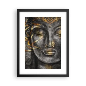 Poster in einem schwarzem Rahmen - Fühle den Frieden - 30x40 cm