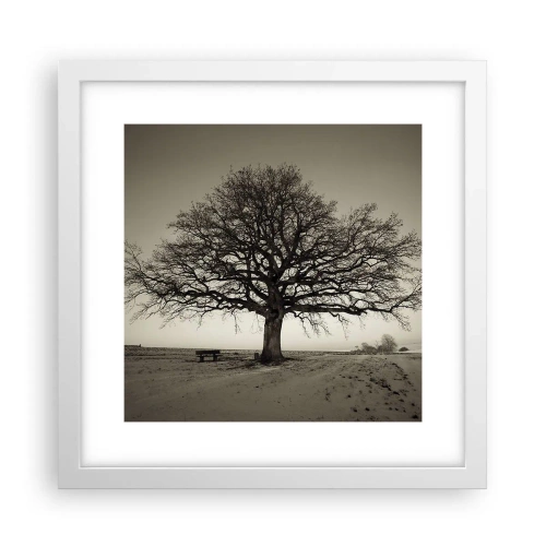 Poster in einem weißen Rahmen - Von hier zu Ewigkeit - 30x30 cm