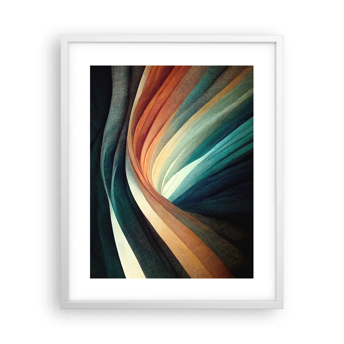 Poster in einem weißen Rahmen - Aus Farben gewebt - 40x50 cm