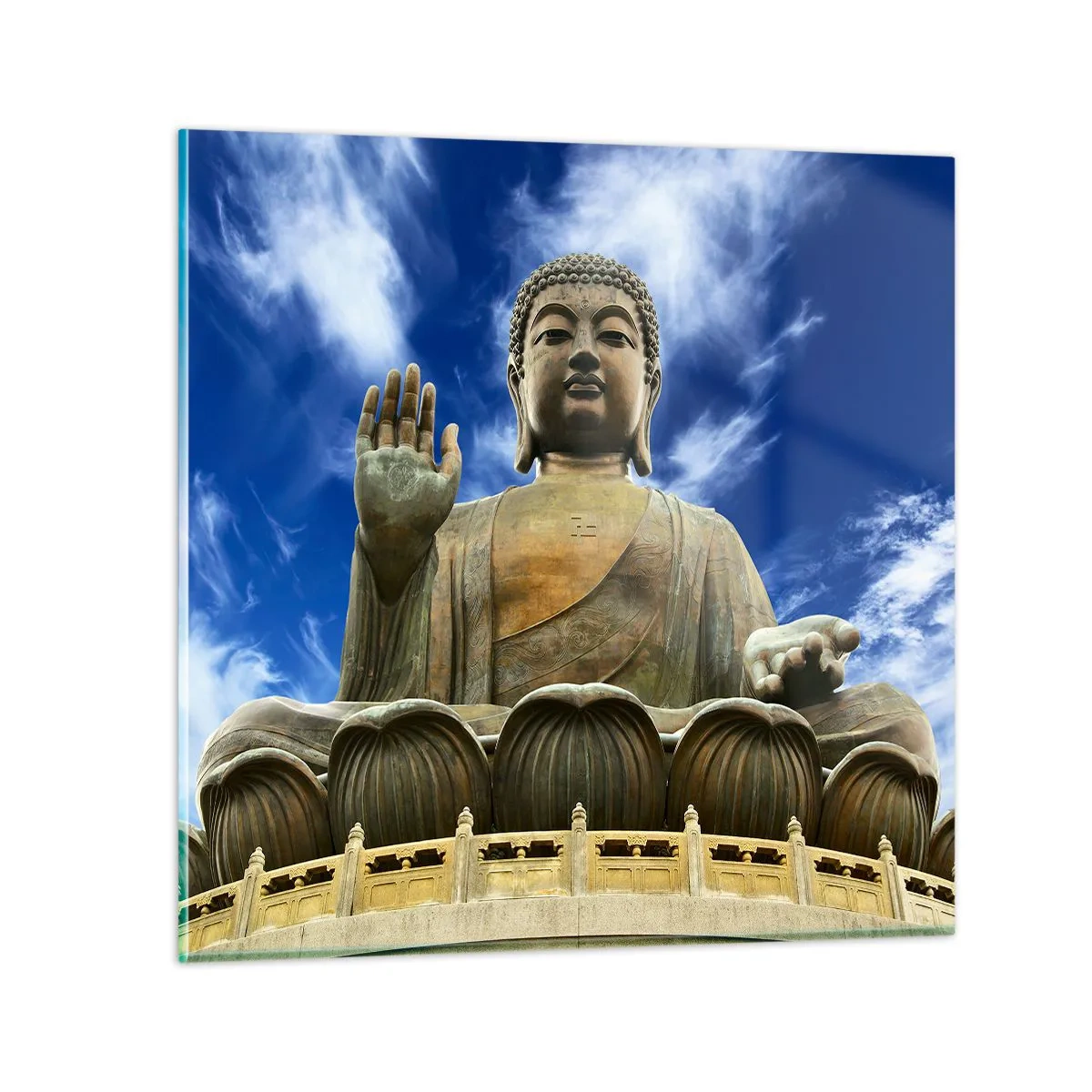 Glasbild - Bild auf glas - Leben ohne Angst - 70x70 cm