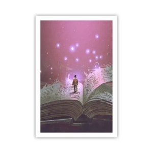 Poster - Einladung in eine andere Welt - lesen Sie! - 61x91 cm