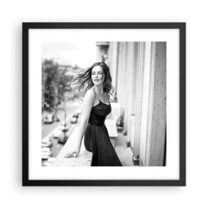 Poster in einem schwarzem Rahmen - Bestimmt ein Pariser - 40x40 cm