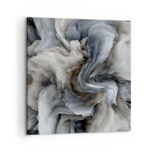 Bild auf Leinwand - Leinwandbild - Stein und Blume - 60x60 cm