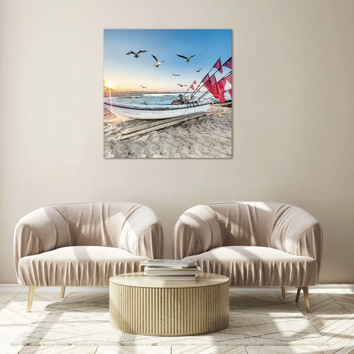 Glasbild - Bild auf glas - Wohlverdiente Ruhe - 40x40 cm