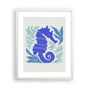 Poster in einem weißen Rahmen - Auf einer Unterwasserwiese - 40x50 cm