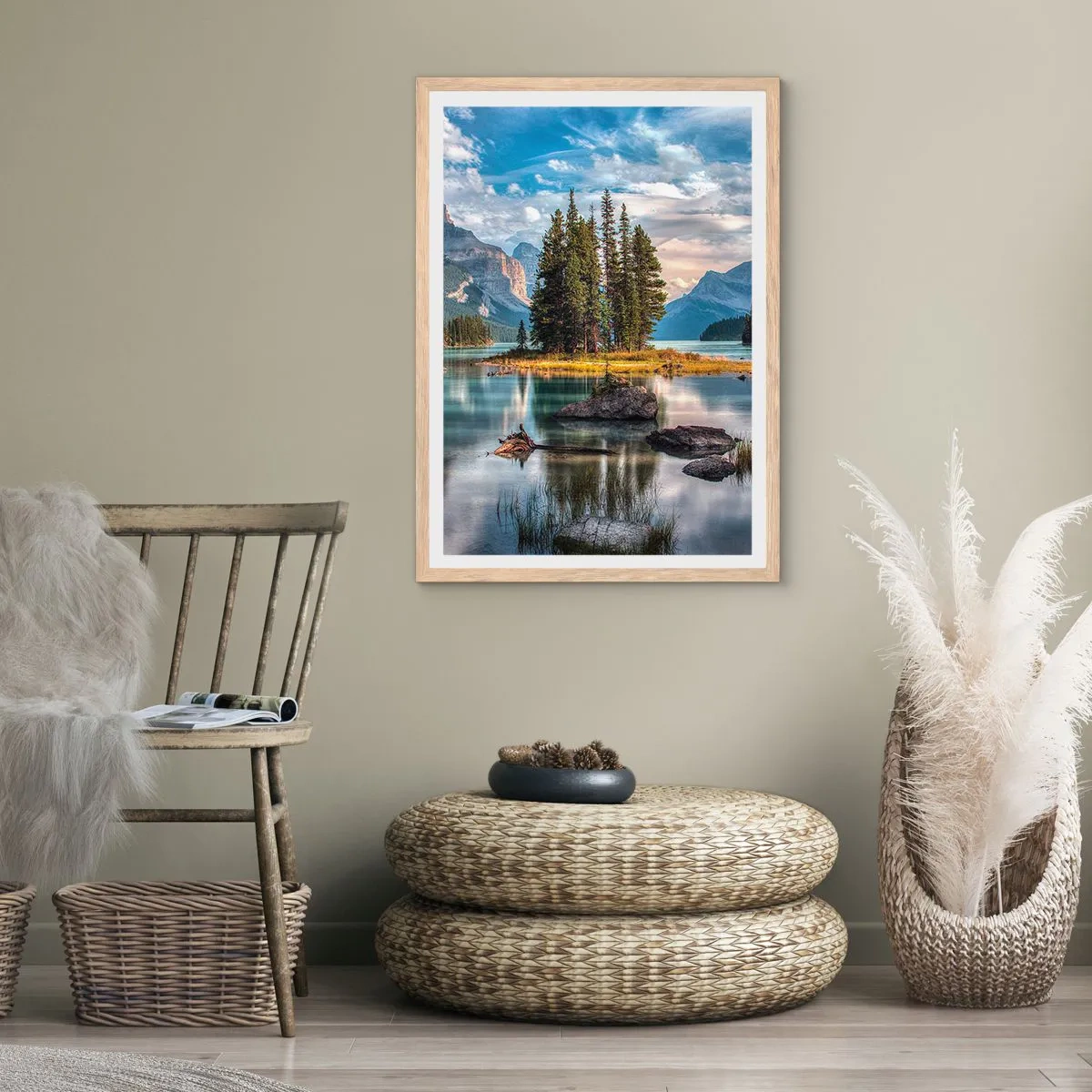 Poster in einem Rahmen aus heller Eiche - An dem tollen und sauberen Wasser ... - 70x100 cm