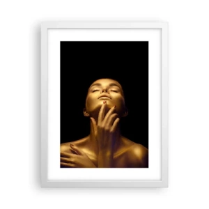 Poster in einem weißen Rahmen - Wie goldene Seide - 30x40 cm