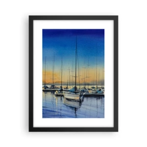 Poster in einem schwarzem Rahmen - Ende eines guten Tages - 30x40 cm