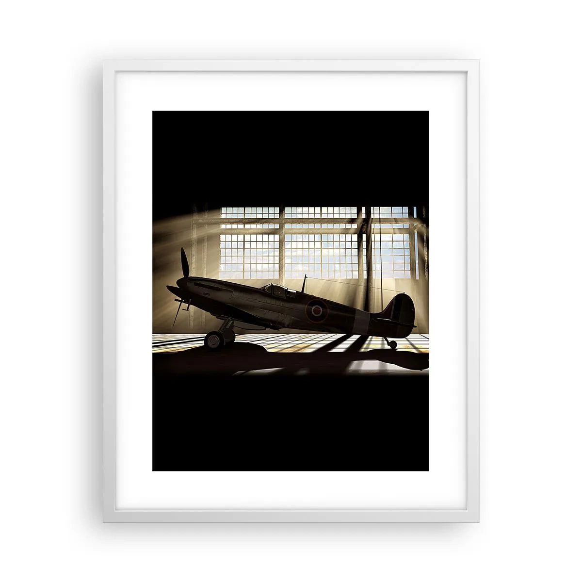 Poster in einem weißen Rahmen - Die Ruhe eines Kriegers - 40x50 cm