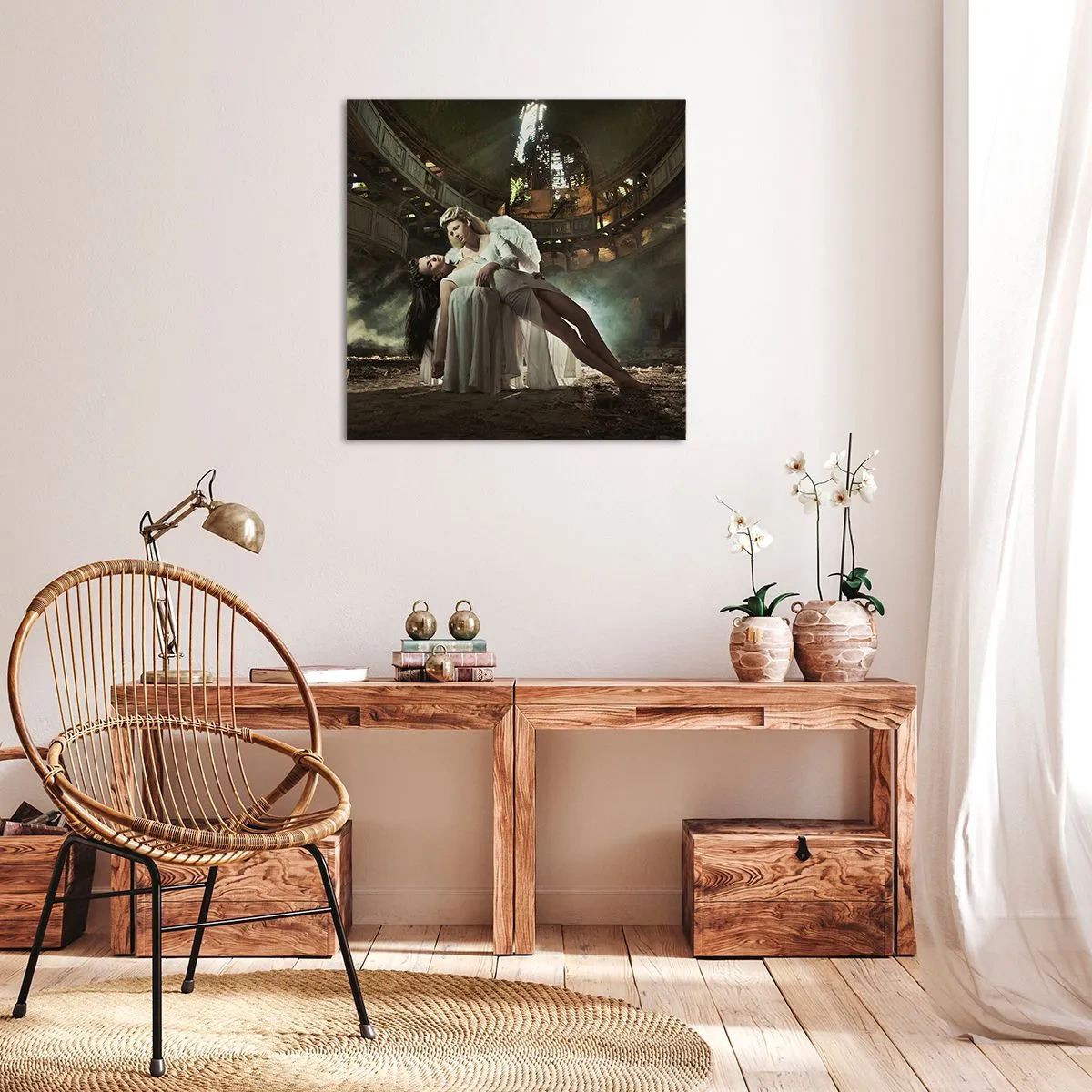 Bild auf Leinwand - Leinwandbild - Der Geist des alten Theaters - 70x70 cm