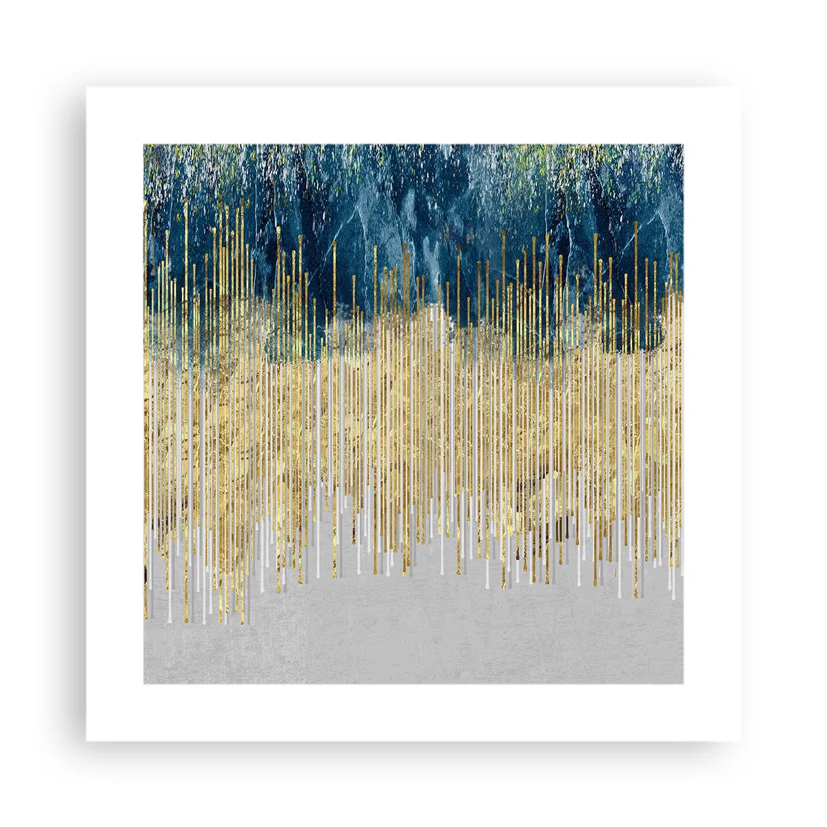 Poster - Vergoldete Grenze - 40x40 cm