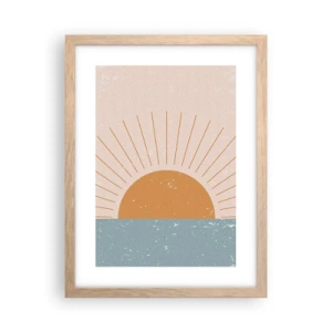 Poster in einem Rahmen aus heller Eiche - Alltägliches Wunder - 30x40 cm