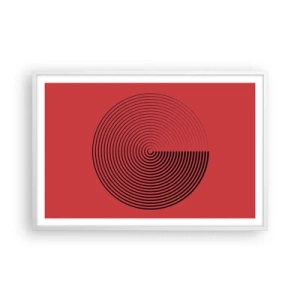 Poster in einem weißen Rahmen - Kreisbewegung - 91x61 cm