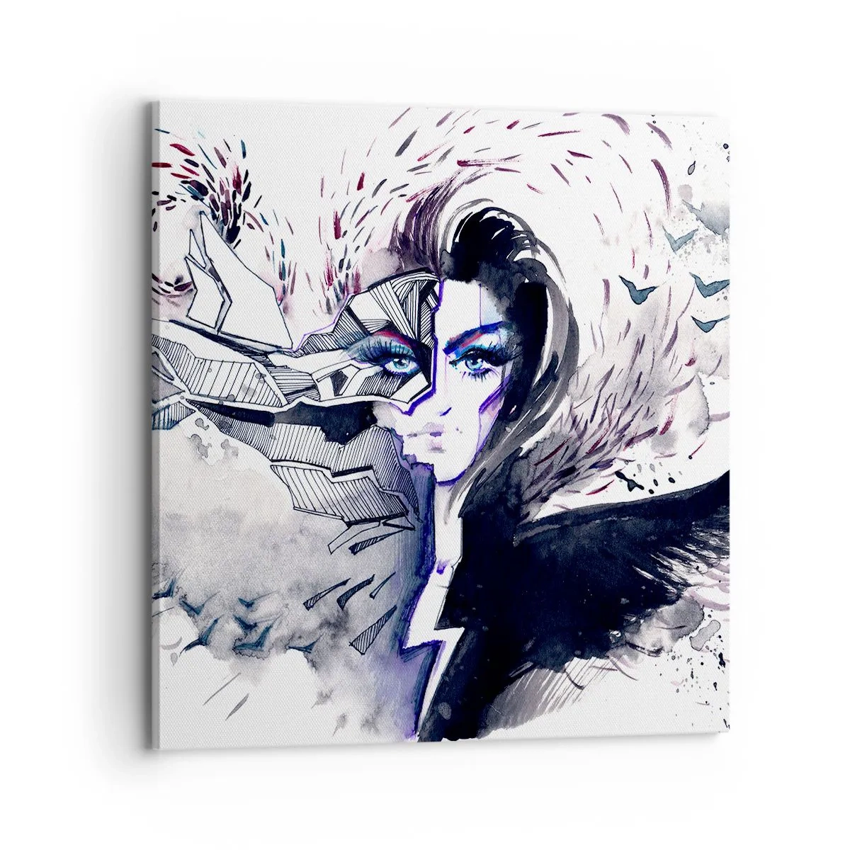 Bild auf Leinwand - Leinwandbild - Dämonisch und schön - 70x70 cm