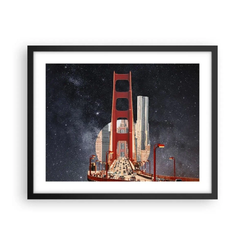 Poster in einem schwarzem Rahmen - Immer im Mittelpunkt - 50x40 cm