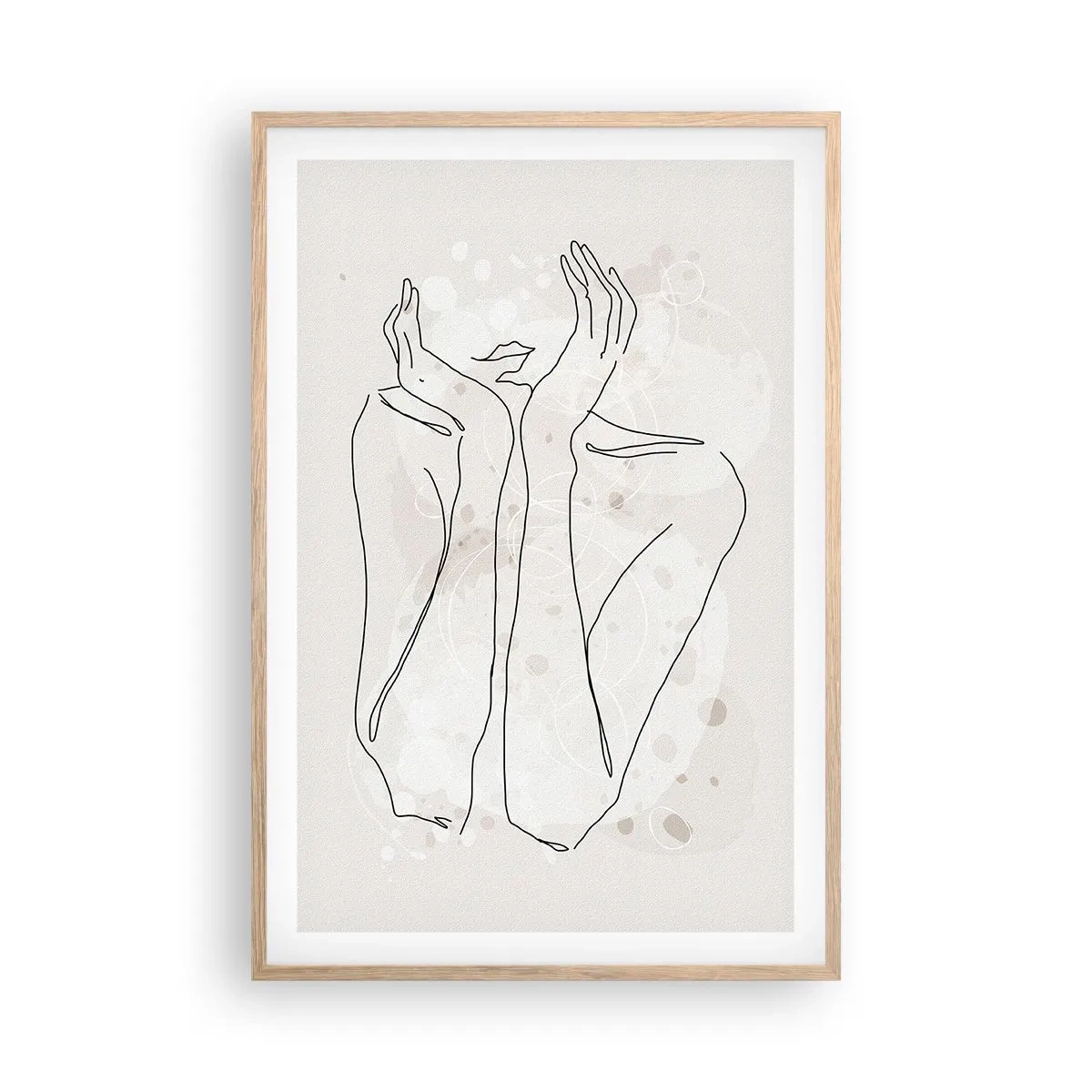 Poster in einem Rahmen aus heller Eiche - Ein träumerischer Moment - 61x91 cm