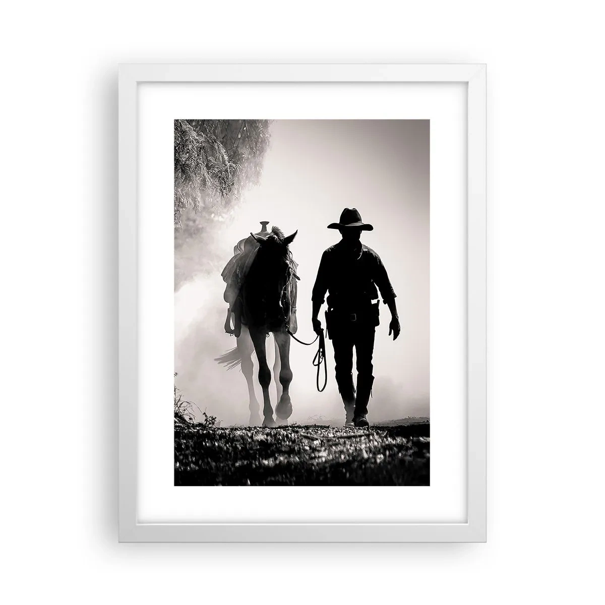 Poster in einem weißen Rahmen - Texas-Morgen - 30x40 cm