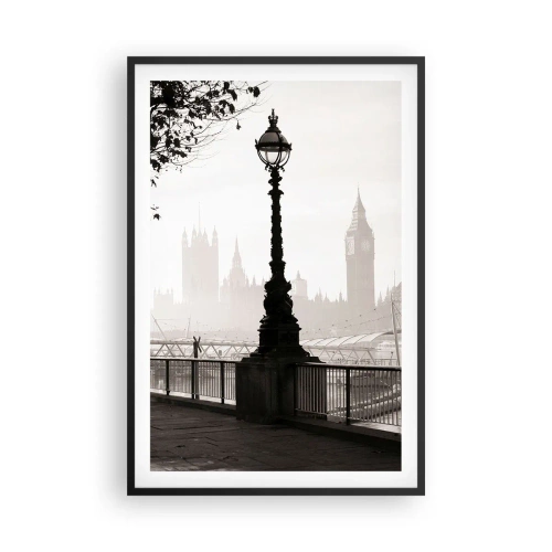Poster in einem schwarzem Rahmen - Londoner Morgen - 61x91 cm