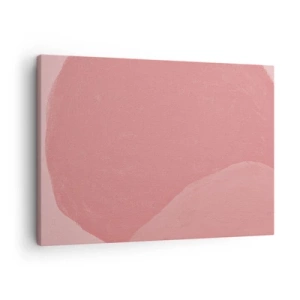 Bild auf Leinwand - Leinwandbild - Zarte Abstraktion in Rosatönen, organische Formen und Minimalismus - 70x50cm - Organische Komposition in Rosa - Moderne Wanddekoration für Wohnzimmer und Schlafzimmer ARTTOR