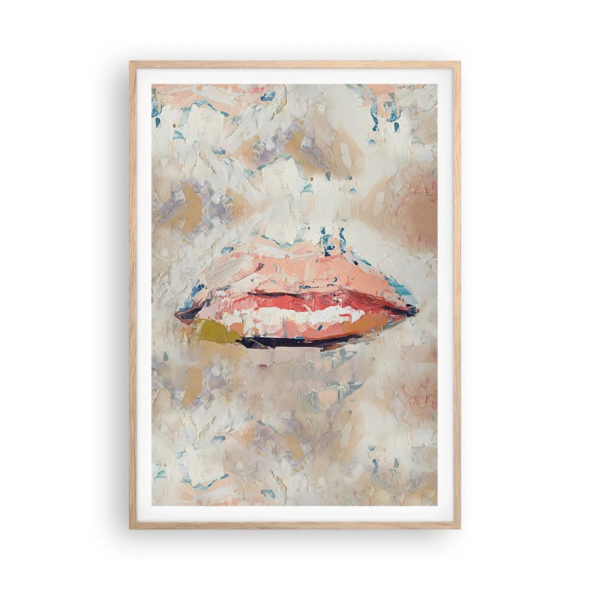 Poster in einem Rahmen aus heller Eiche - Es weckt die Sinne - 70x100 cm