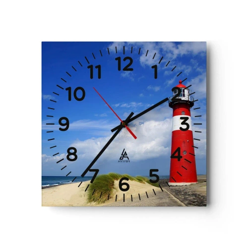 Wanduhr - Glasuhr - Traum Einsamkeit - 30x30 cm