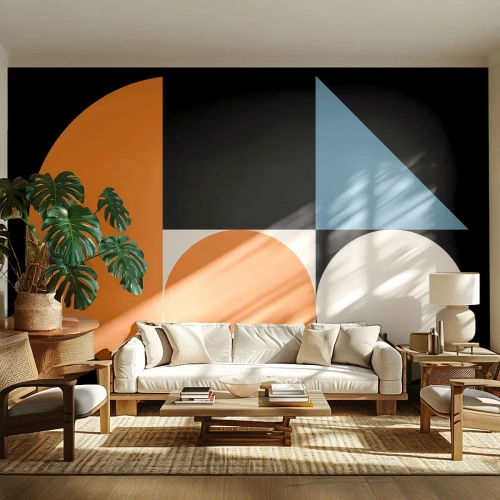 Selbstklebende Fototapete Deluxe Sticker - Bebilderte Anordnung - Abstraktion, Grafik, Geometrisches Muster - 200x140 cm