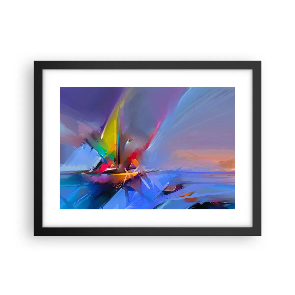 Poster in einem schwarzem Rahmen - Propeller wie ein Vogel - 40x30 cm