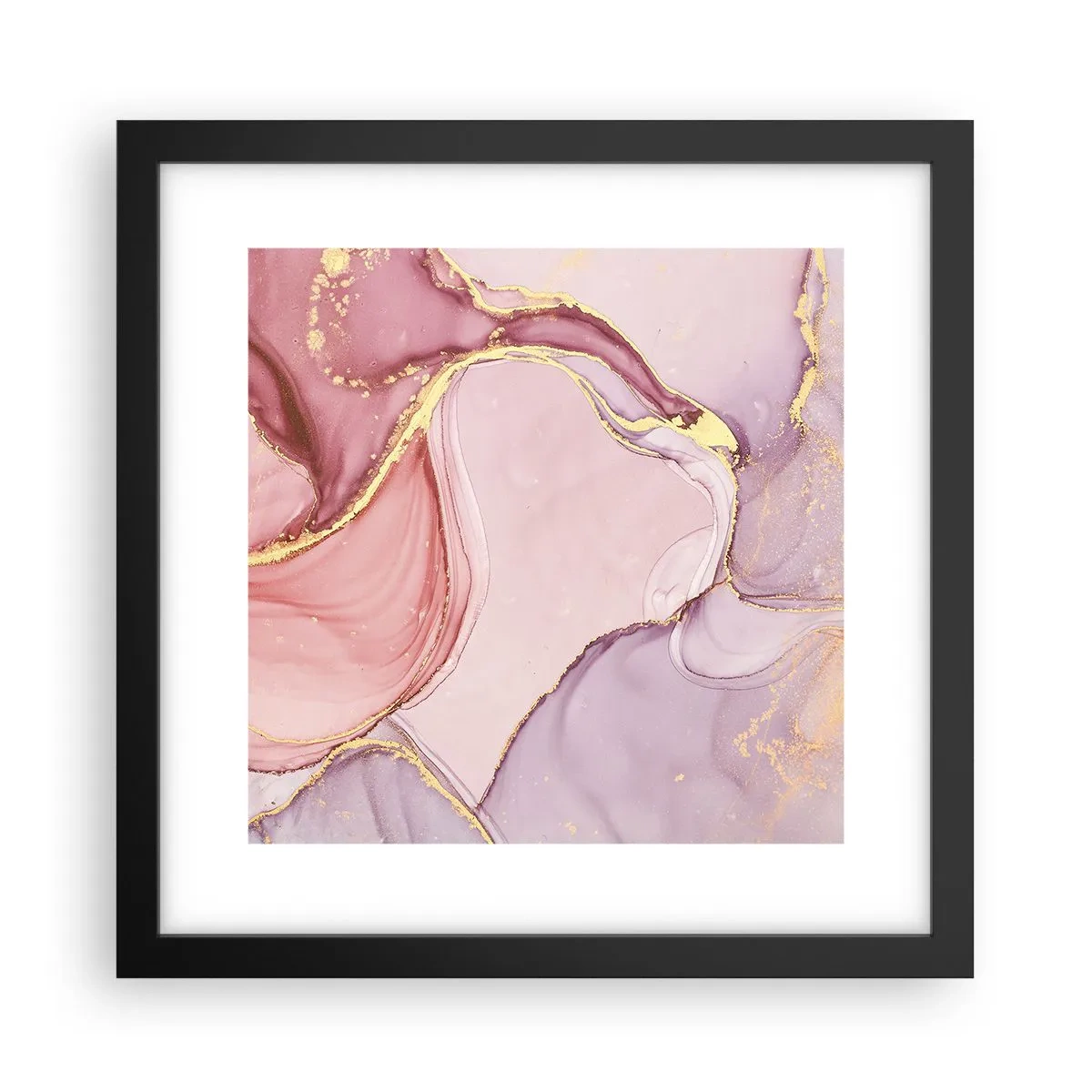 Poster in einem schwarzem Rahmen - Eine Liebkosung der Farben - 30x30 cm