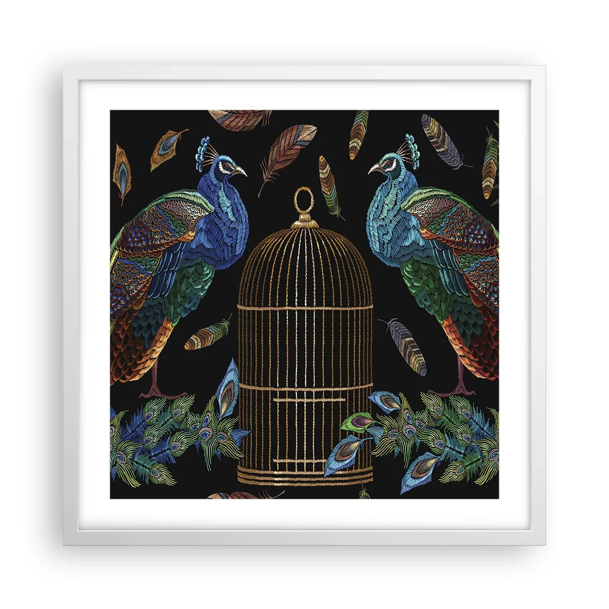 Poster in einem weißen Rahmen - In königlichen Gewändern - 50x50 cm