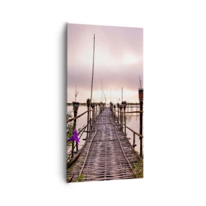 Bild auf Leinwand - Leinwandbild - Frieden und Ruhe Asiens - 65x120 cm