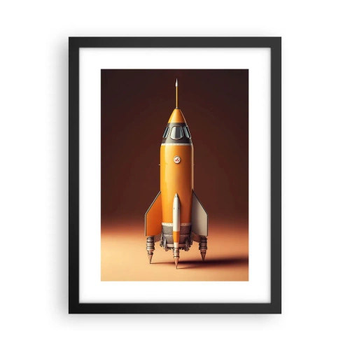 Poster in einem schwarzem Rahmen - Es beginnt mit einem Traum - 30x40 cm