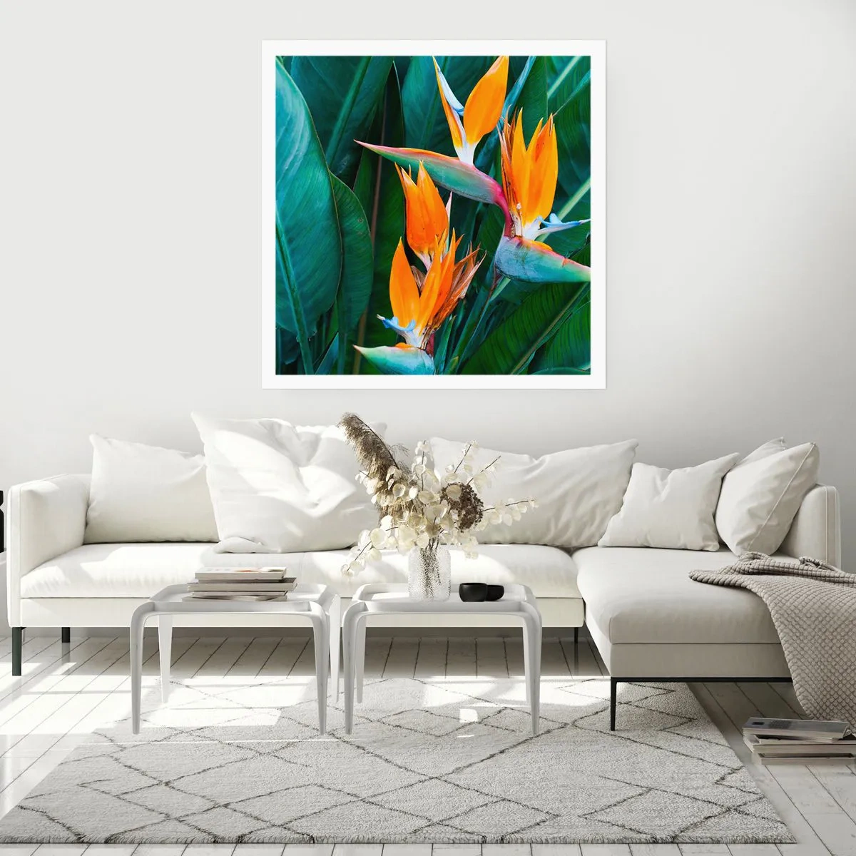Poster - Ist es eine Blume oder ist es ein Vogel? - 40x40 cm